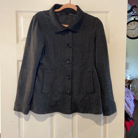 PrAna Button Down Jacket W2CATR315 S Gray. Super Soft 60% Cotton/40% Poly Blend. - Picture 1 of 8